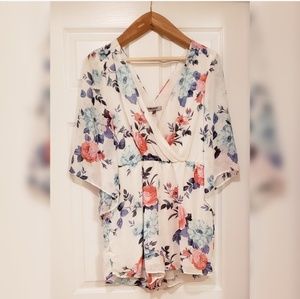 NWOT Bailey Blue Floral Romper
